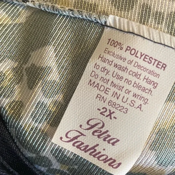 Petra Fashions Animal Print Criss Cross Back Lingerie Dress 2X Plus Size - Picture 3 of 3